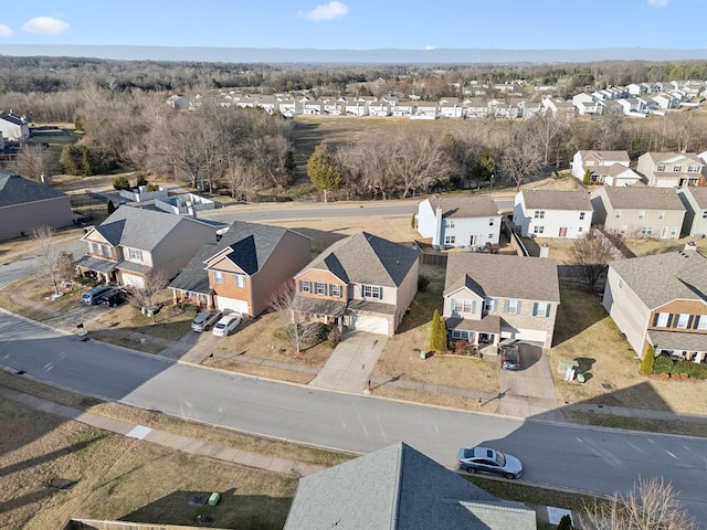 drone / aerial view with a residential view