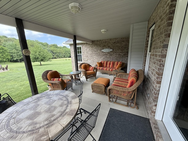 334 N Centerpoint Rd, Portland, TN 37148 - view of patio featuring an outdoor living space and outdoor dining space