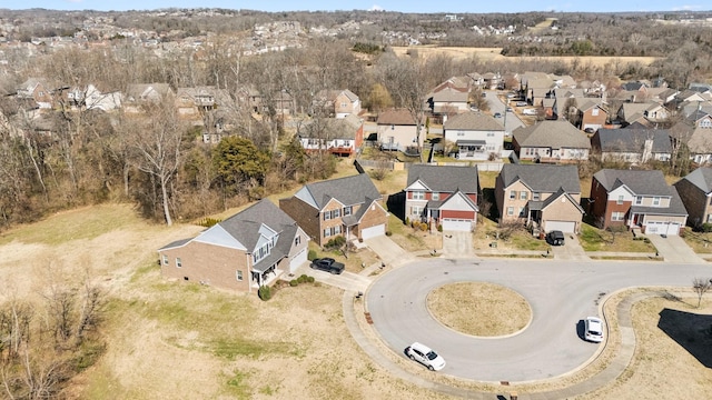 bird's eye view featuring a residential view