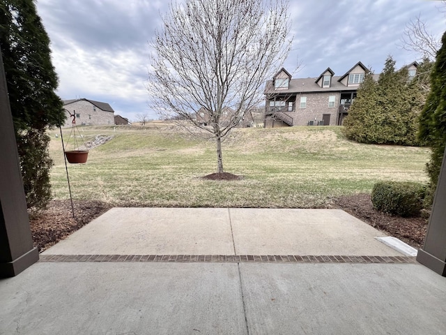 view of yard featuring a patio