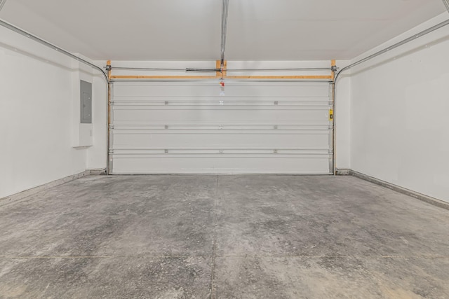 garage with electric panel