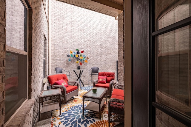 balcony with an outdoor living space