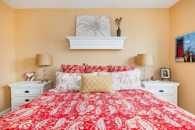 bedroom with baseboards