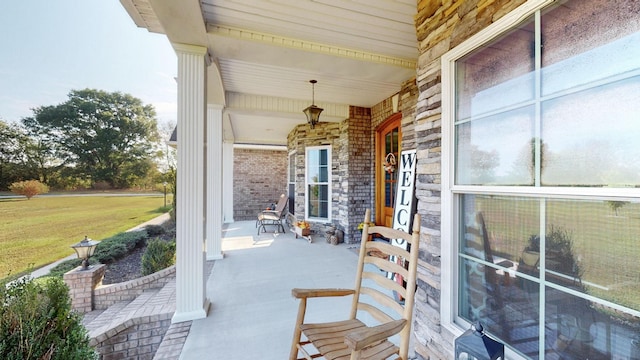 view of patio / terrace featuring a porch