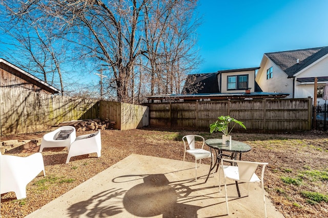 view of patio / terrace featuring a fenced backyard