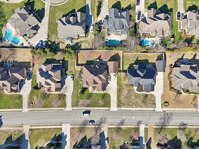 drone / aerial view featuring a residential view