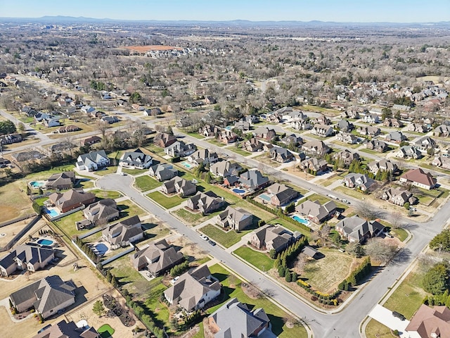 bird's eye view featuring a residential view