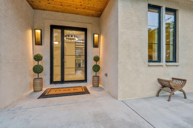 view of doorway to property