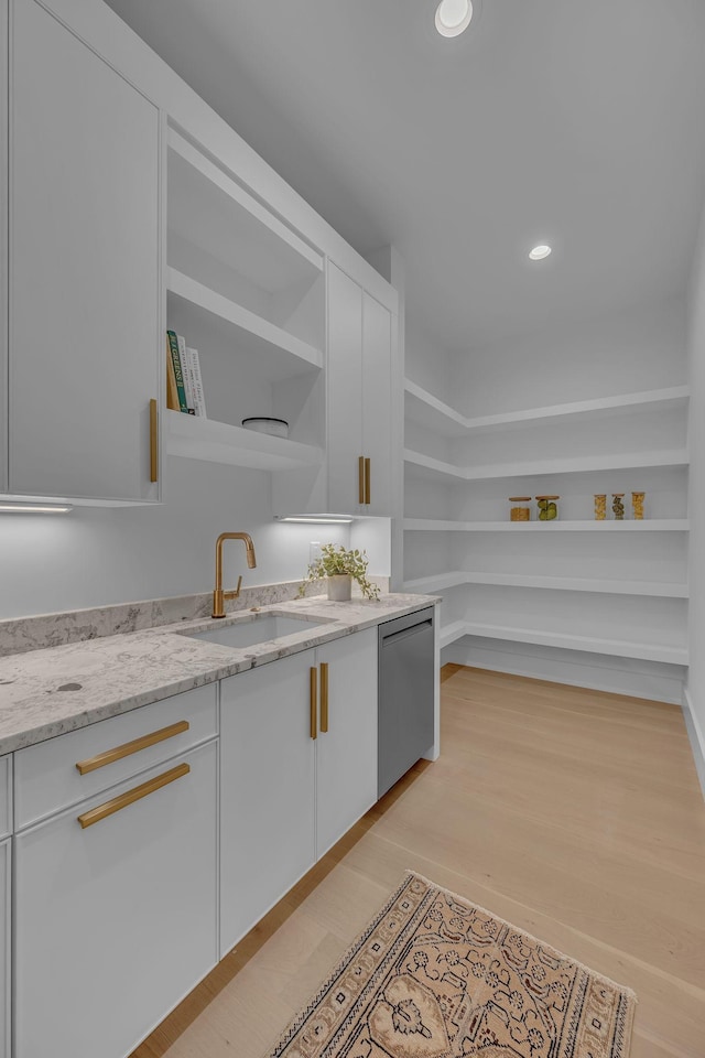 storage area with a sink