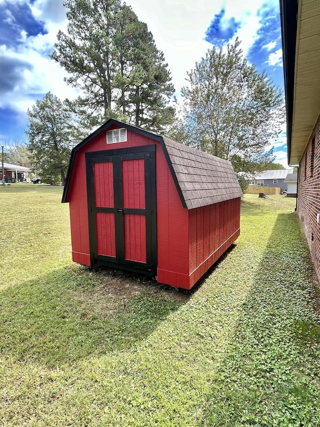 view of shed