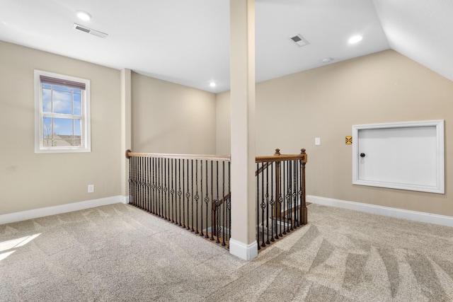 4268 Sango Rd, Clarksville, TN 37043 - bonus room featuring carpet floors, baseboards, lofted ceiling, and recessed lighting