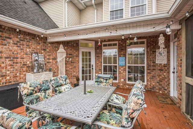 view of patio with outdoor dining space