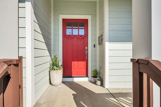 view of doorway to property