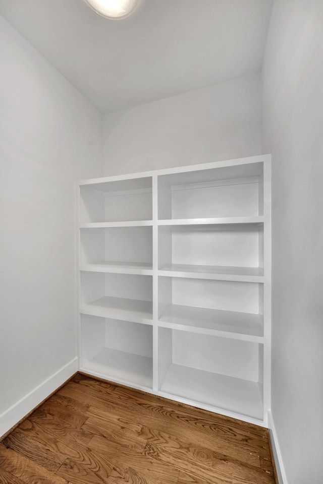 spacious closet featuring wood finished floors