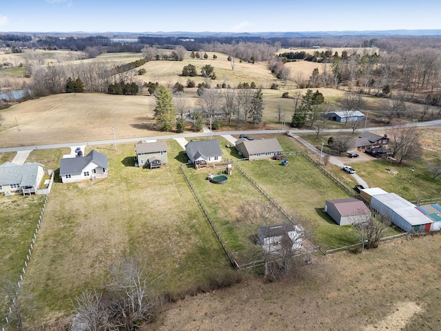 drone / aerial view featuring a rural view