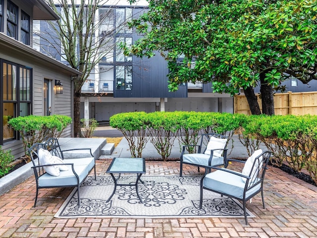 view of patio / terrace with fence