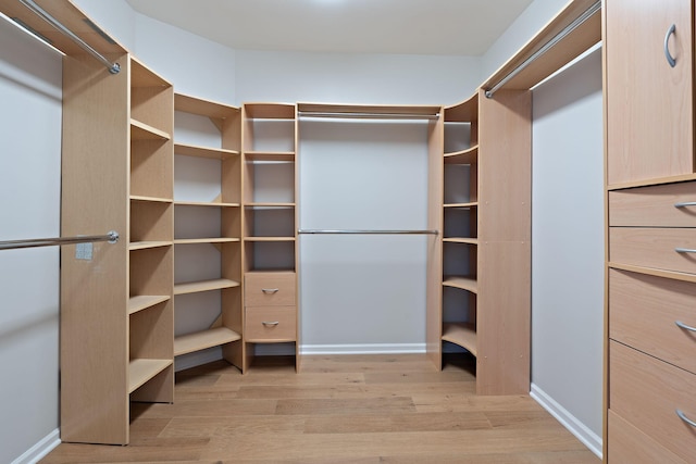 spacious closet with wood finished floors