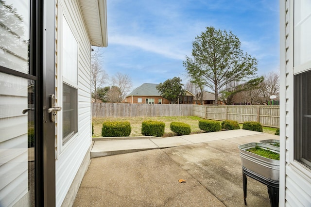 view of patio / terrace featuring a fenced backyard