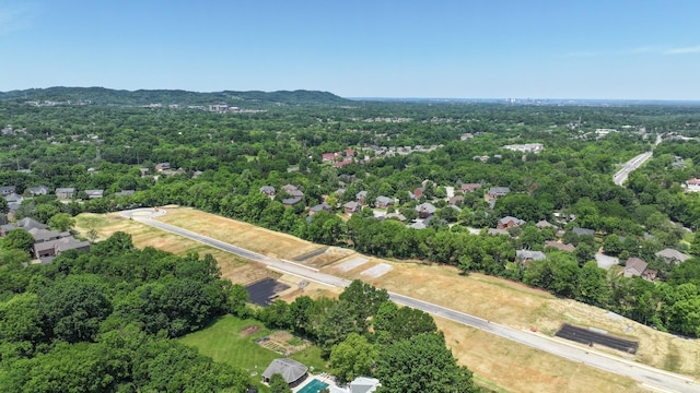 bird's eye view with a view of trees