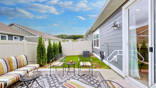 view of patio / terrace with a fenced backyard