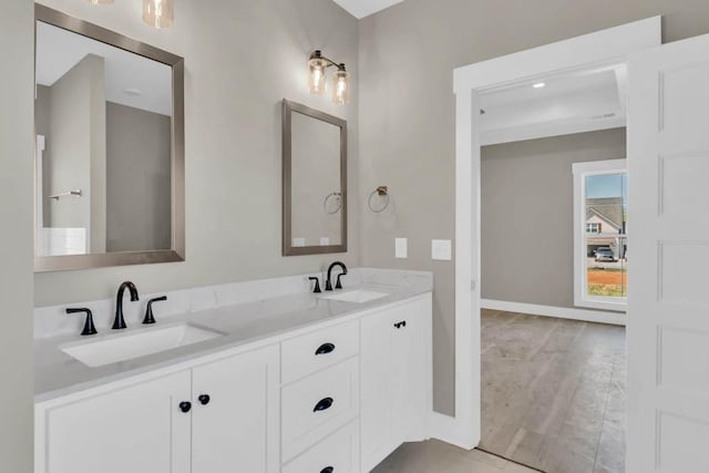 919 Licinius Ln, Murfreesboro, TN 37128 - bathroom with a sink, baseboards, and double vanity