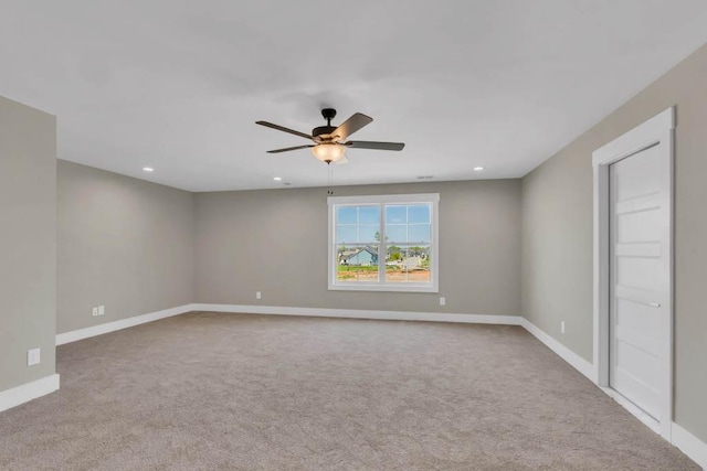 919 Licinius Ln, Murfreesboro, TN 37128 - carpeted empty room featuring recessed lighting, baseboards, and ceiling fan
