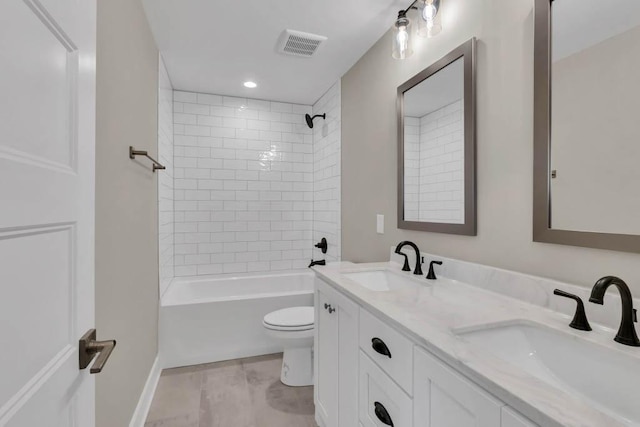 919 Licinius Ln, Murfreesboro, TN 37128 - bathroom with toilet, double vanity, a sink, and visible vents