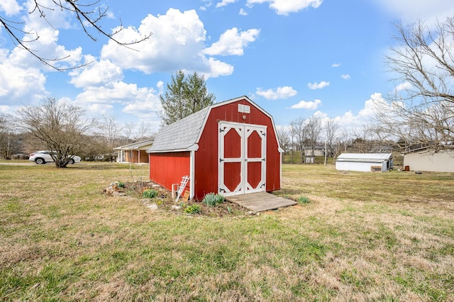 view of shed