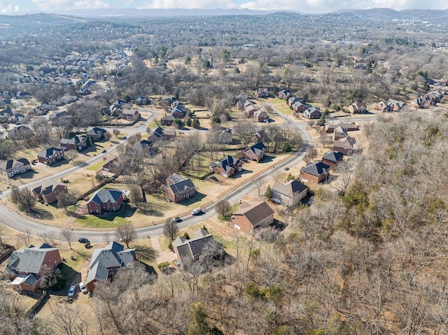 aerial view with a residential view