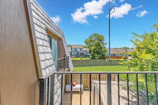 balcony featuring a residential view