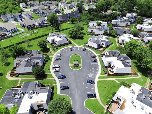 drone / aerial view with a residential view