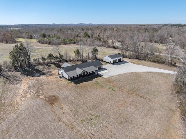 bird's eye view featuring a rural view