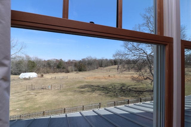 exterior details featuring a rural view