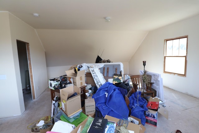 bonus room with vaulted ceiling