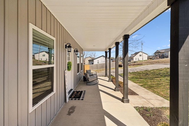 view of patio / terrace featuring a residential view