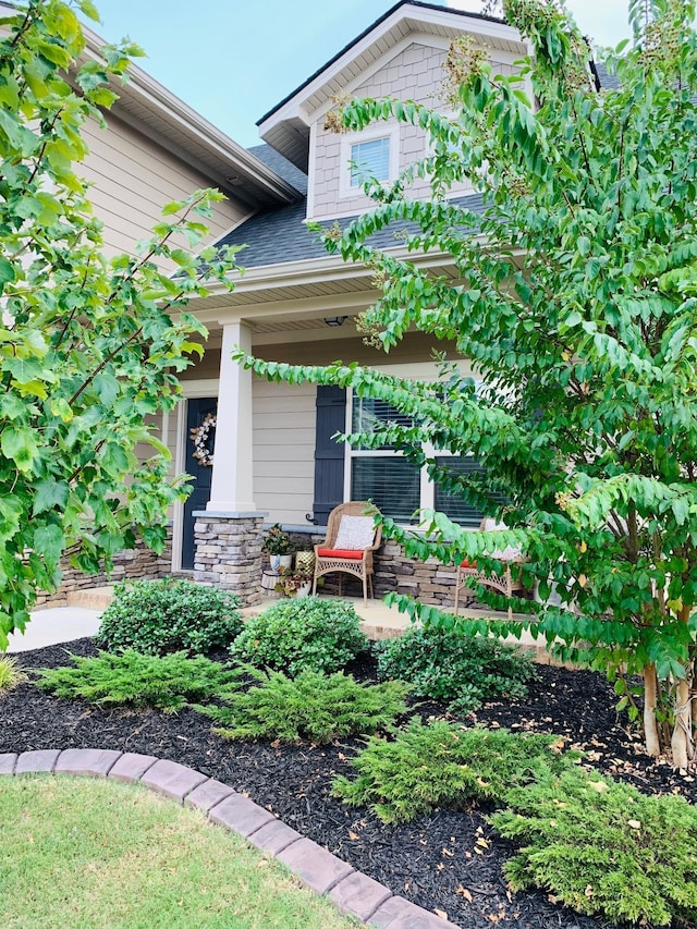 view of patio with a porch