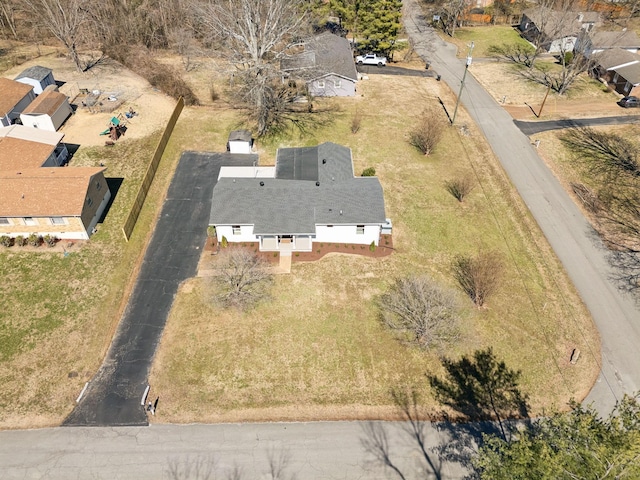 aerial view featuring a residential view