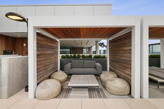 view of patio / terrace featuring an outdoor hangout area