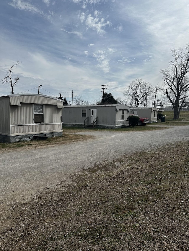 exterior space featuring driveway