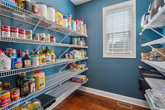 pantry featuring visible vents