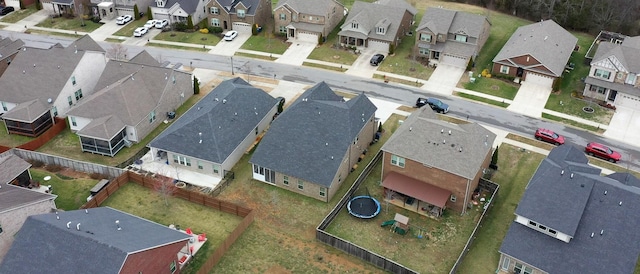 bird's eye view featuring a residential view