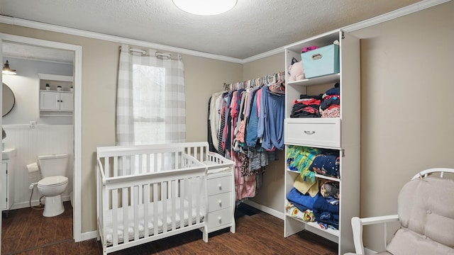 walk in closet featuring wood finished floors