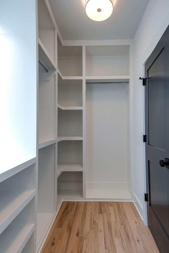 spacious closet featuring wood finished floors