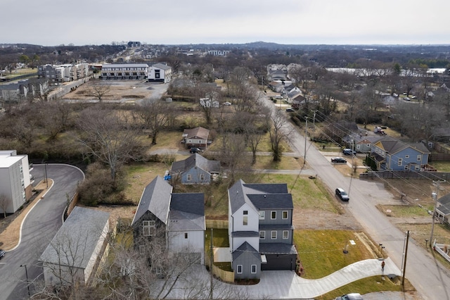 aerial view with a residential view