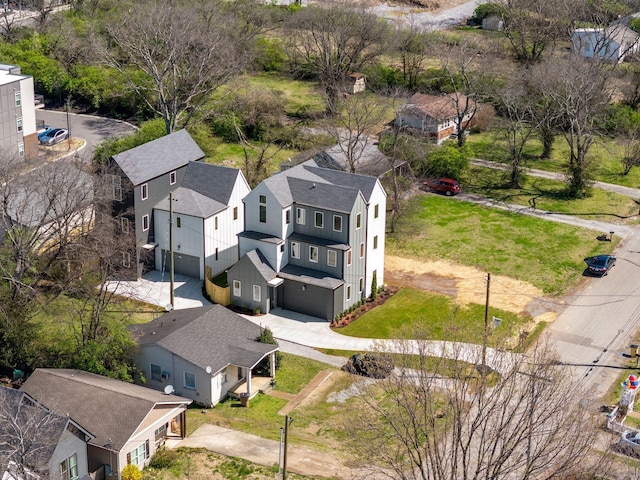 bird's eye view with a residential view