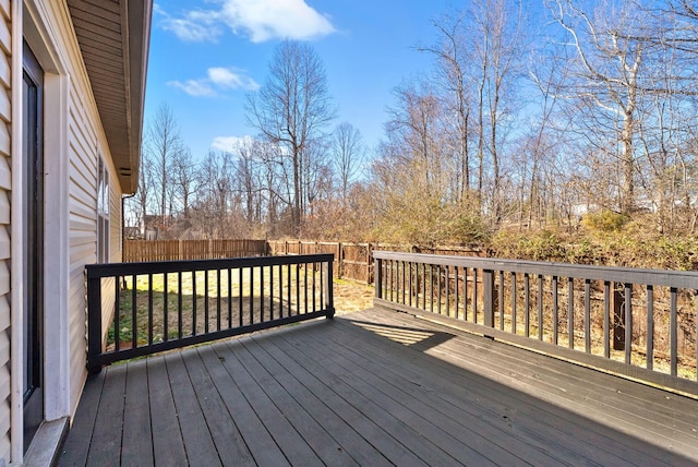 wooden terrace with fence