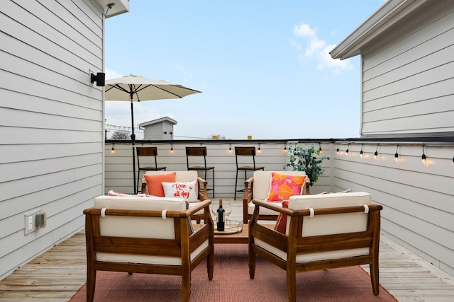 balcony with outdoor lounge area