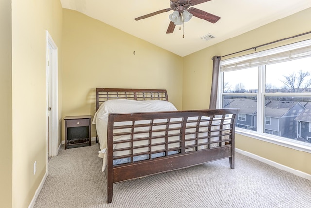1382 Rural Hill Rd Unit 148, Antioch, TN 37013 - bedroom featuring lofted ceiling, baseboards, visible vents, and carpet flooring