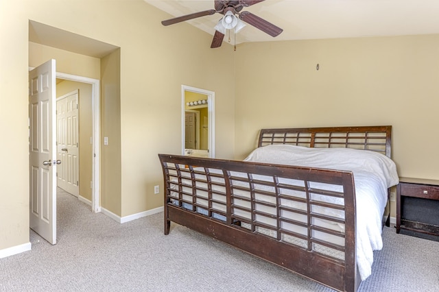 1382 Rural Hill Rd Unit 148, Antioch, TN 37013 - carpeted bedroom with lofted ceiling, ceiling fan, and baseboards