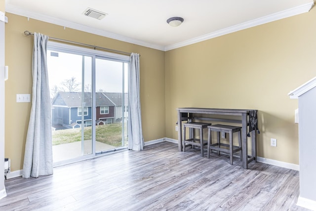 1382 Rural Hill Rd Unit 148, Antioch, TN 37013 - unfurnished office with ornamental molding, visible vents, plenty of natural light, and wood finished floors